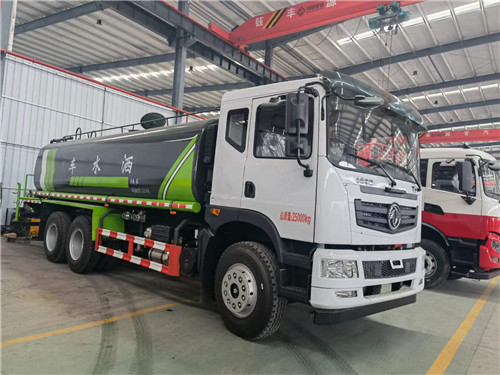 國六東風(fēng)T5后雙橋20方綠化噴灑車，可加裝霧炮